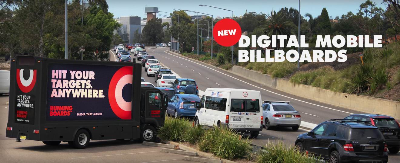 Mobile billboard advertising and outdoor digital screens Media That Moves
