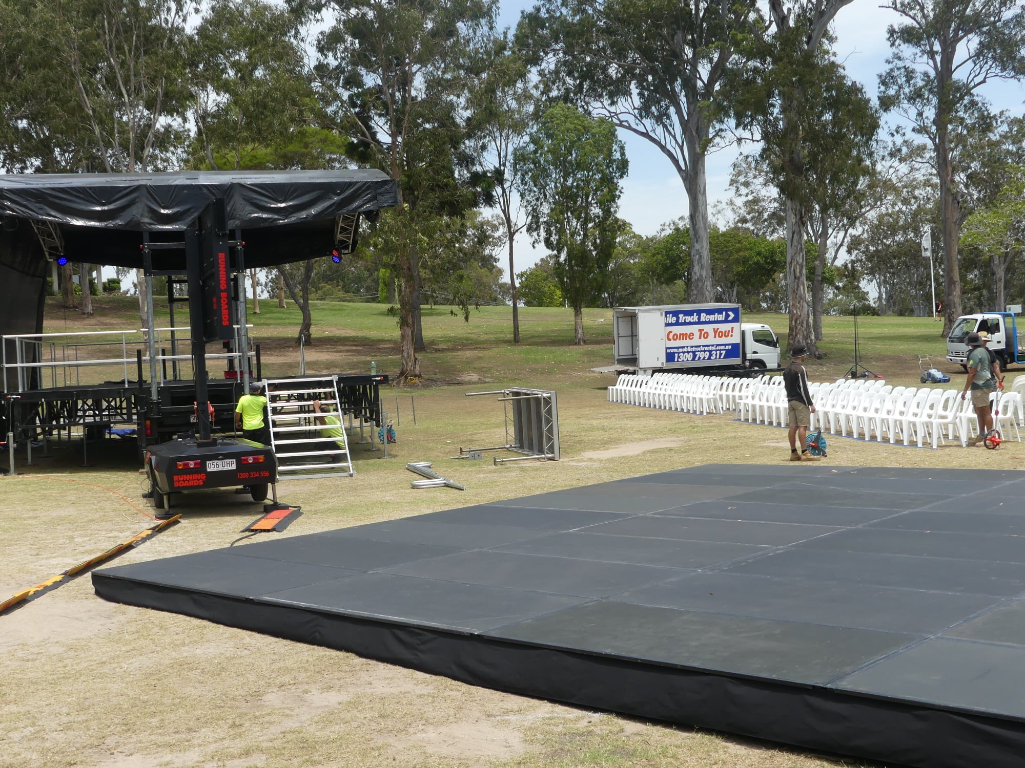 Large format outdoor LED Screens for events by Running Boards