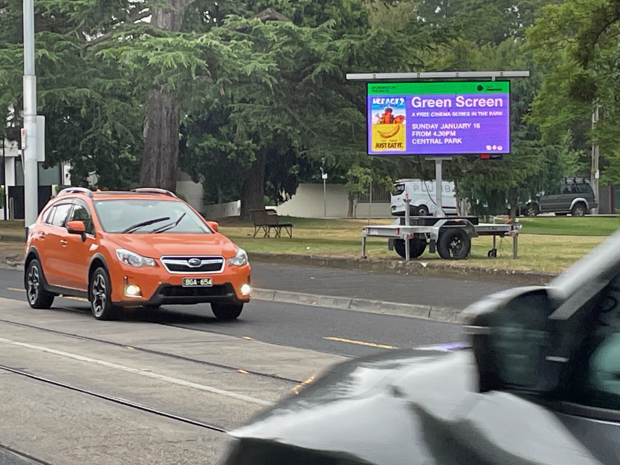 Solar Ad Trailer promoting outdoor cinema at City of Stonnington by Running Boards, Melbourne