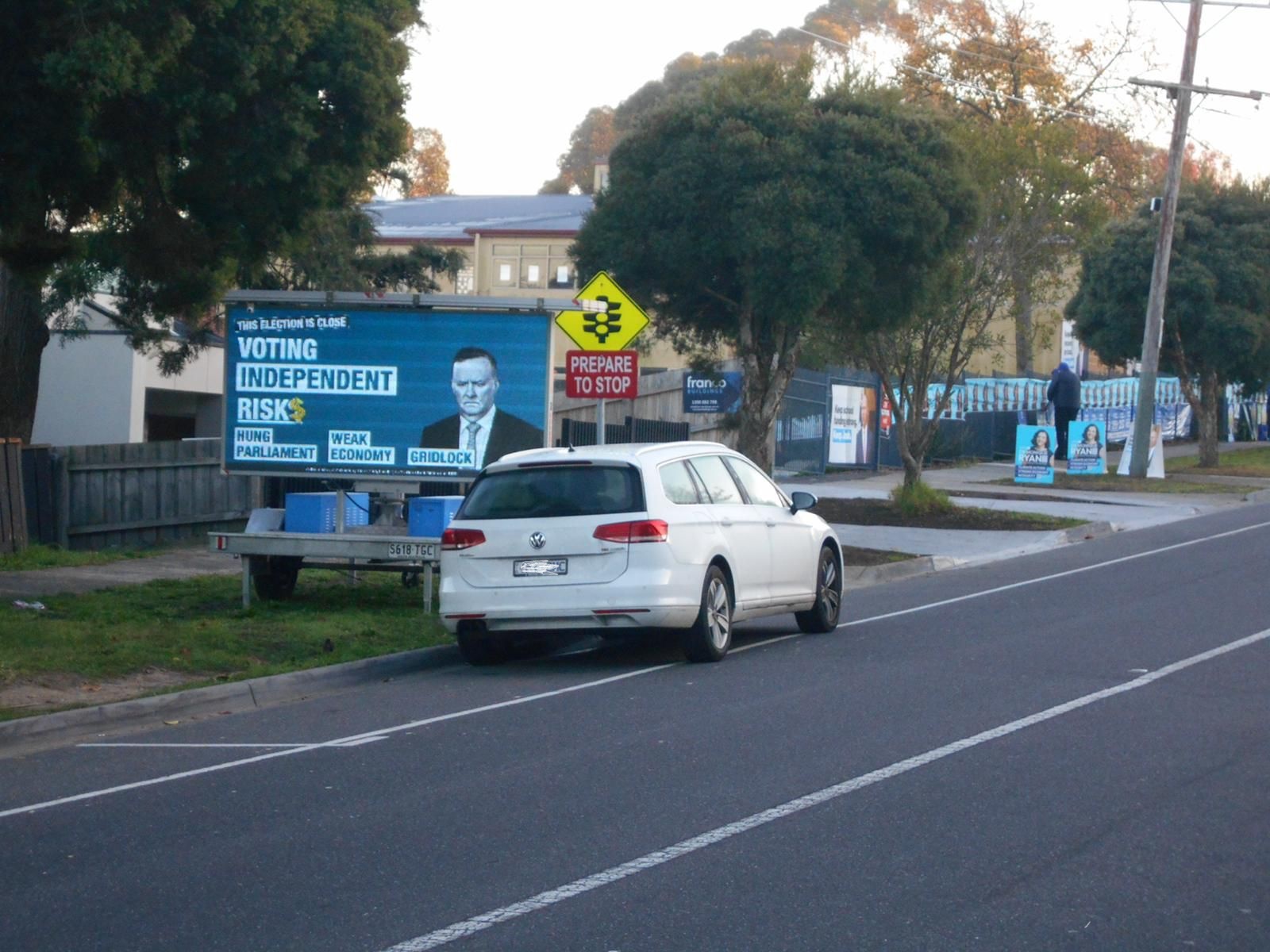 Solar Ad Trailer for the Federal Election for the Liberal Party by Running Boards
