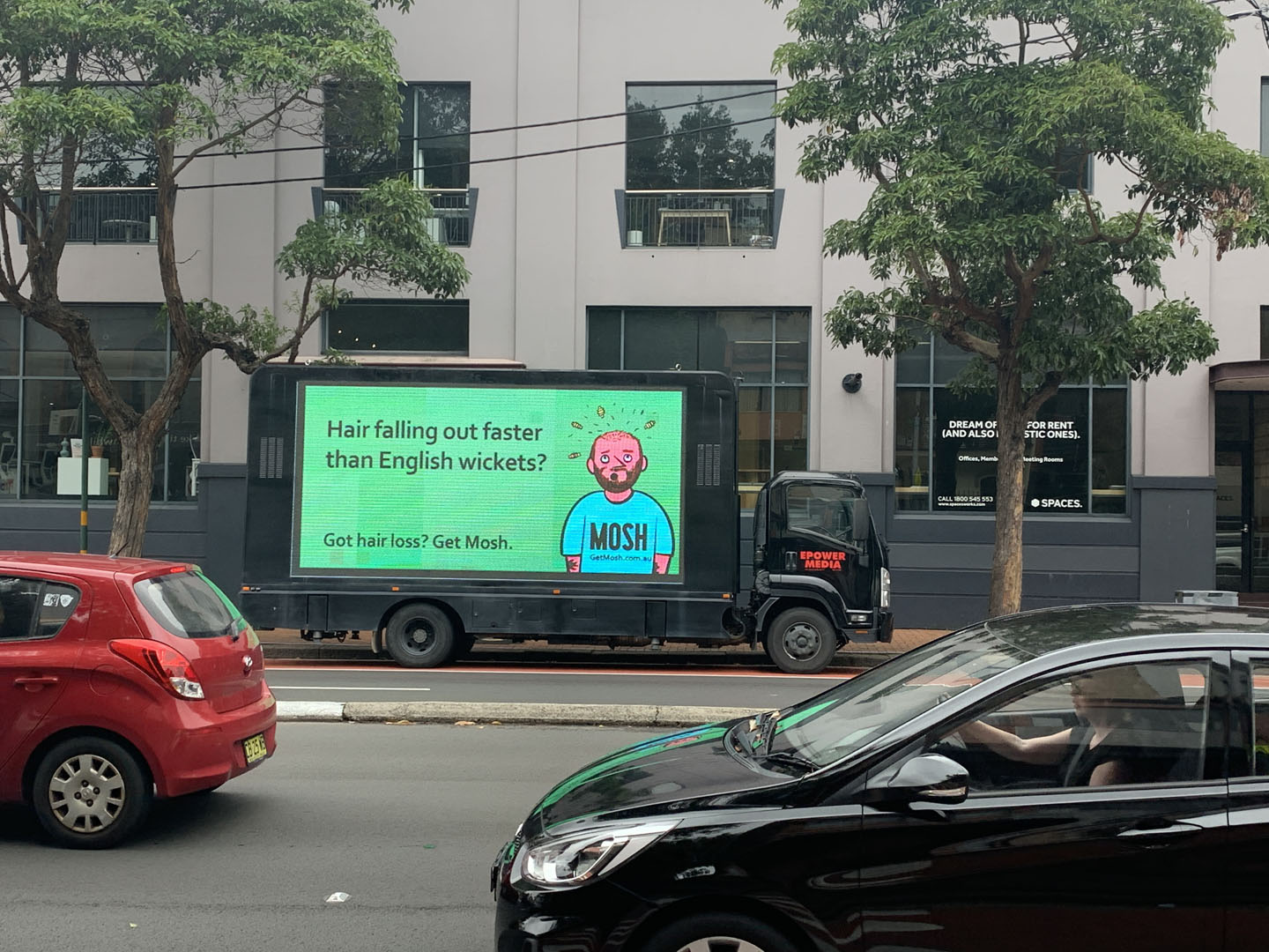 Digital Mobile Billboard for Men's Online Health Platform MOSH by Running Boards, Sydney