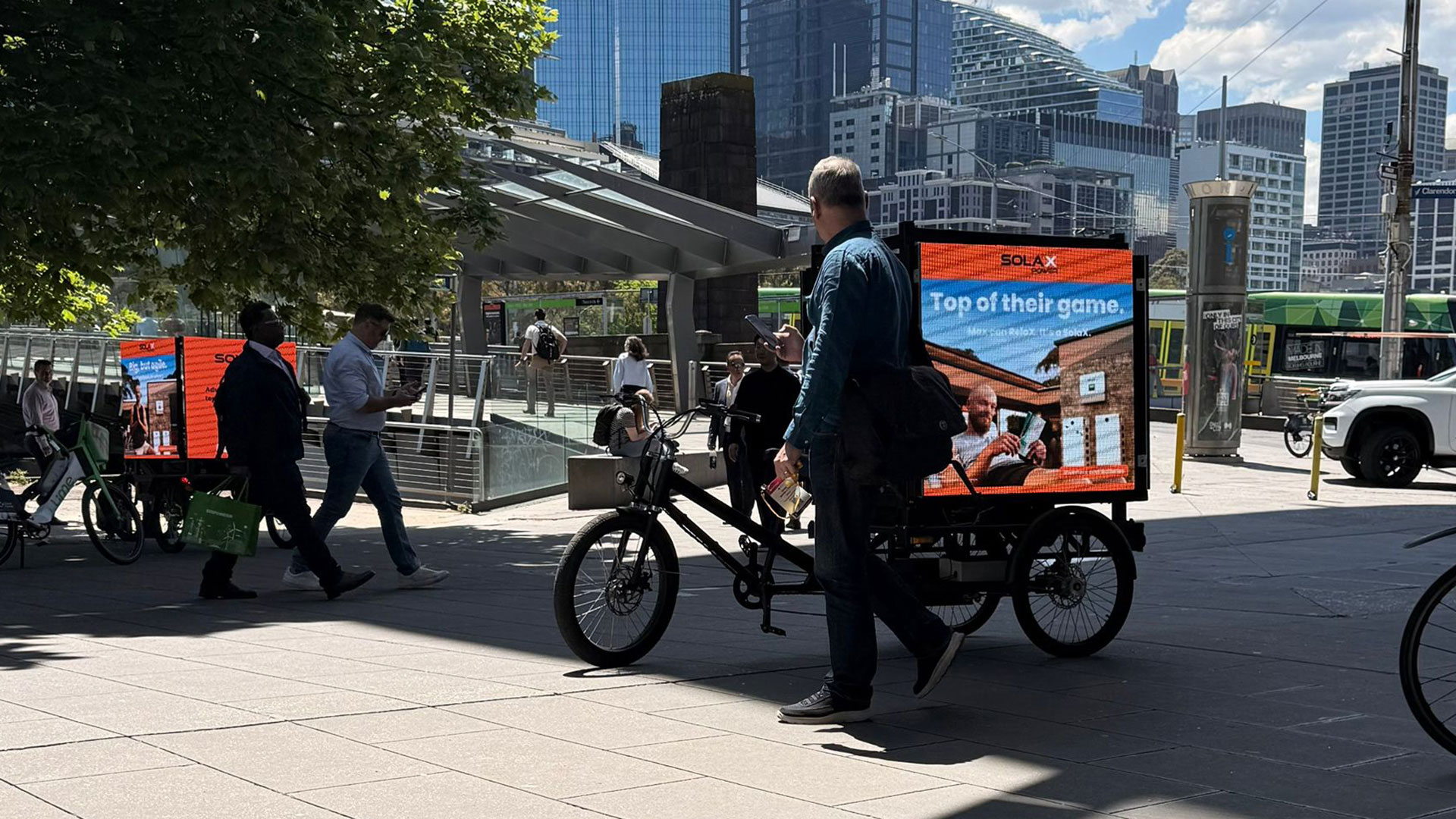 Digital Bike boards for advertising by Running Boards, Melbourne
