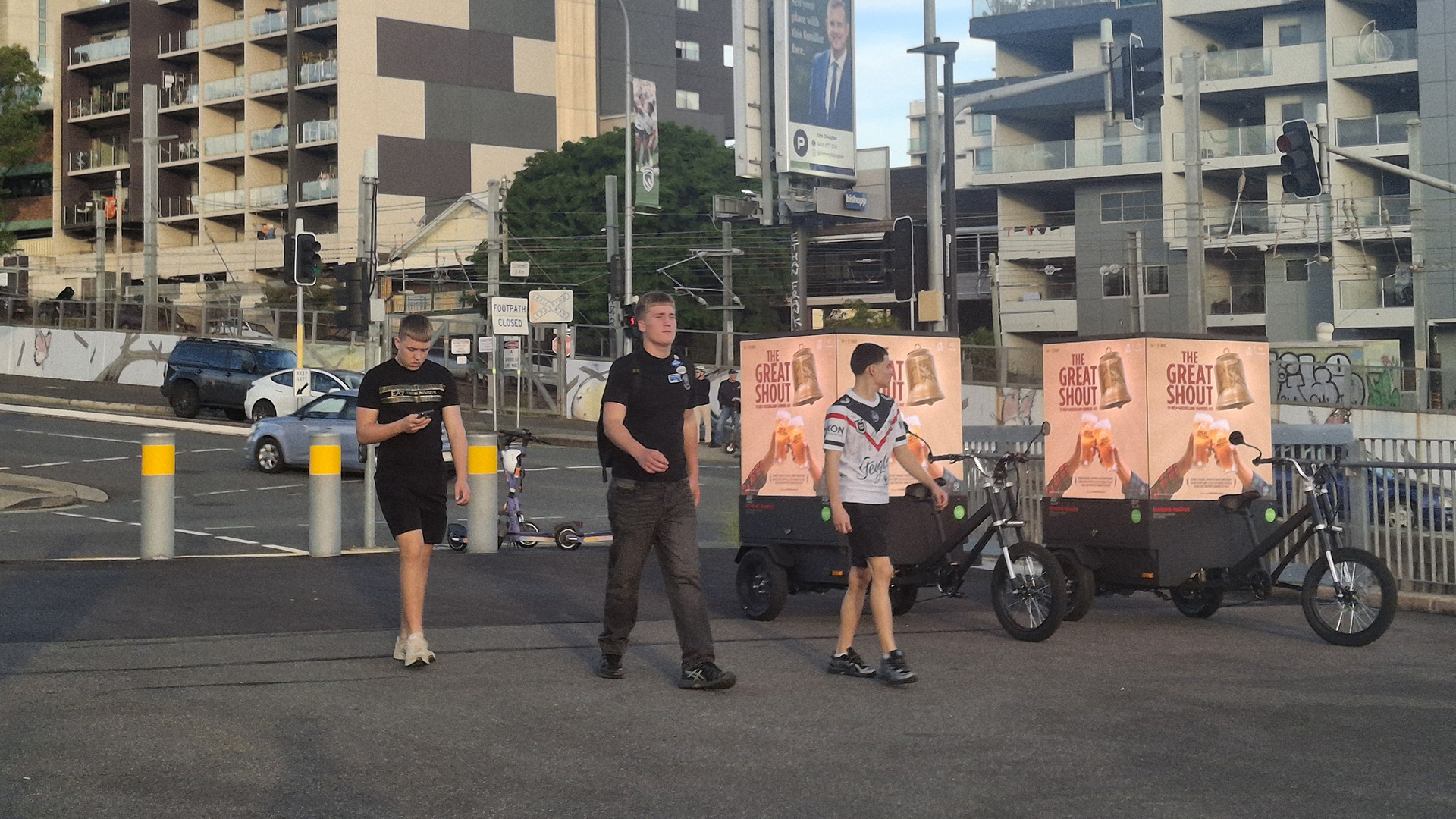 Digital Bike Boards activation for Great Northern by Running Boards, Brisbane