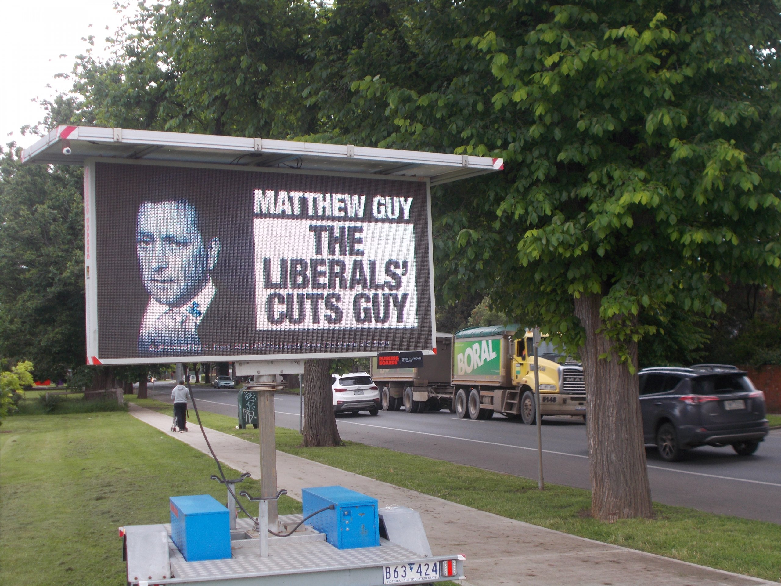 Solar Ad Trailers for Labor Perty advertising by Running Boards, Victoria