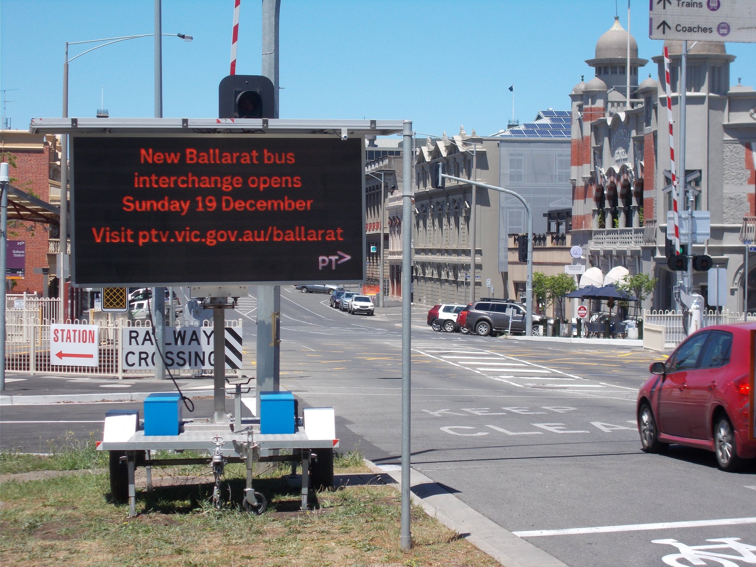 Solar Ad Trailers for advertising for PTV Metro trains by Running Boards, Victoria